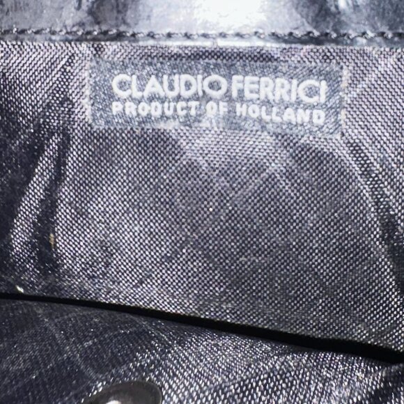 Claudio Ferrici Black Leather Wallet Extra Long Fold Out Unisex Wallet EUC - Picture 8 of 12